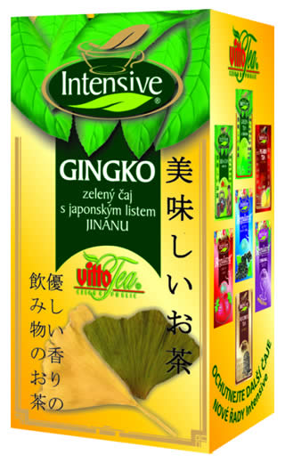 green tea with gingko leaf